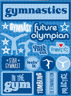 Reminisce Gymnastics 3D Sticker