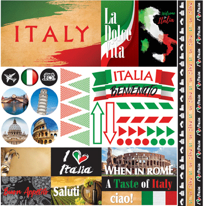 Reminisce Italia 12x12 Element Sticker