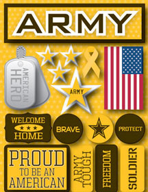 Reminisce Army 3D Sticker A