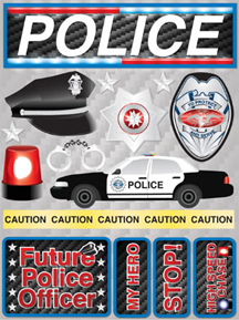 Reminisce Police 3D Sticker