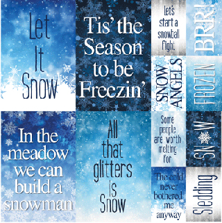 Reminisce Snowflake Ridge 12x12 Poster Sticker