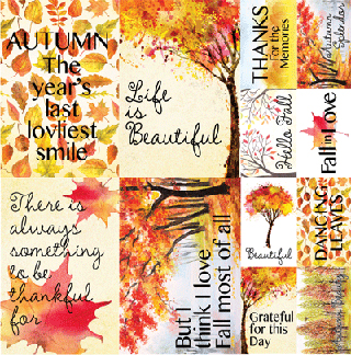 Reminisce Watercolor Fall 12x12 Poster Sticker