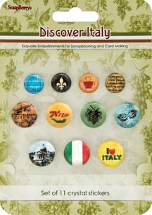 ScrapBerry's Discover Italy Crystal Stickers