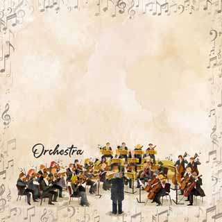 Scrapbook Customs Watercolor Music Orchestra