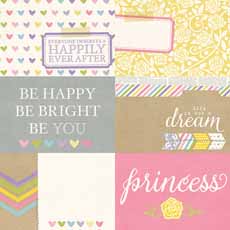 Simple Stories Enchanted 4x6 Horizontal Journaling Cards Foil