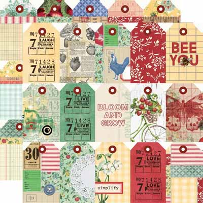 Simple Stories Simple Vintage Berry Fields Tag Elements
