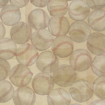 Sugartree Scrapbook Paper Old Baseballs