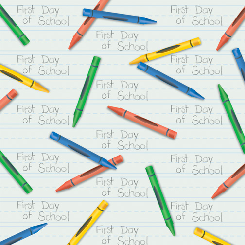 Sugartree Scrapbook Papers 1st Day of School Crayons