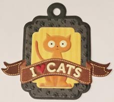 We R Memory Keepers Friends Furever I Heart Cats Embossed Tag