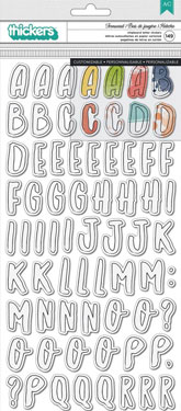American Crafts Thickers Fernwood Paintable CB Letters