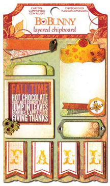 Bo Bunny Autumn Song Layered Chipboard