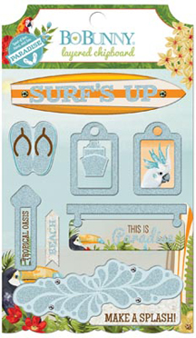 Bo Bunny Beach Therapy Layered Chipboard