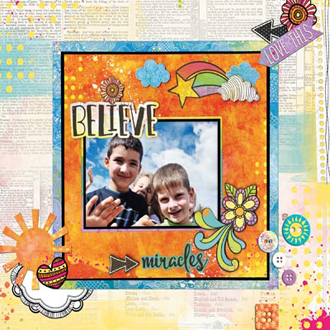 Bo Bunny Believe Layout