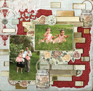 Bo Bunny Bella Rosa layout