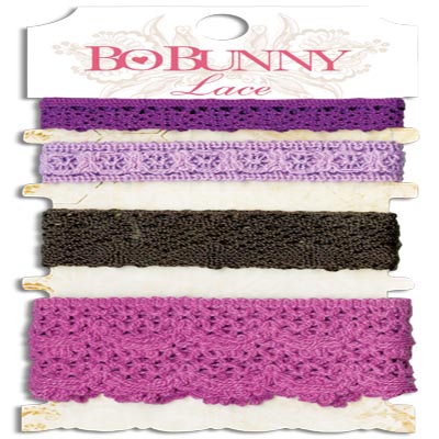 Bo Bunny Blossoms Plum Purple Lace