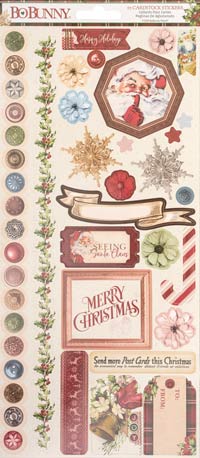 Bo Bunny Christmas Treasures 6x12 Stickers