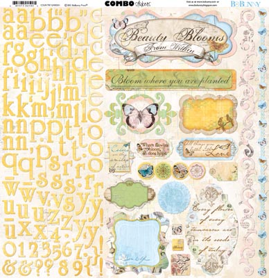 Bo Bunny Country Garden Combo Stickers