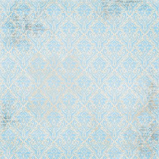 Bo Bunny Double Dot Damask Powder Blue