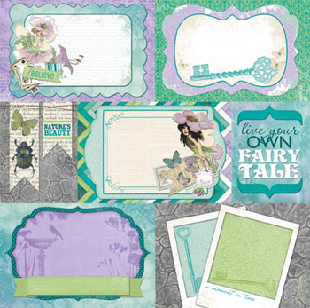 prompthunt: Ephemera enchanted fairytale garden scrapbooking paper