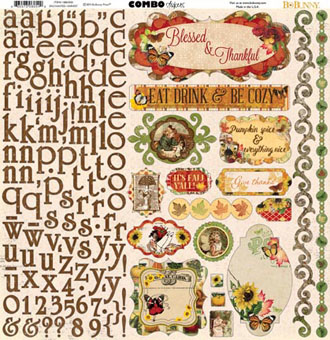 Bo Bunny Enchanted Harvest Combo Stickers