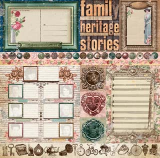 The BoBunny Blog: Family Heirlooms Scrapbook Layout with Beige and Brown  Color Scheme