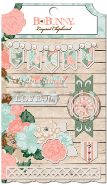 Bo Bunny Felicity Layered Chipboard