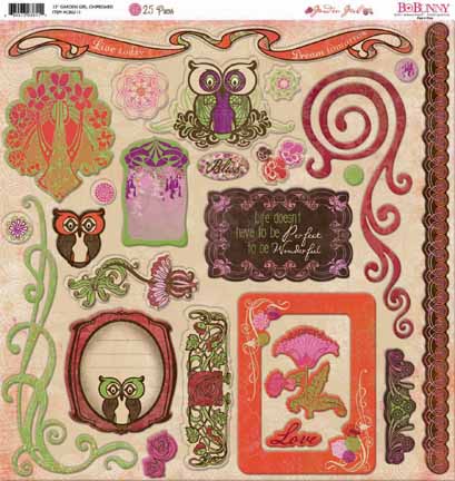 Bo Bunny Garden Girl 12x12 Chipboard