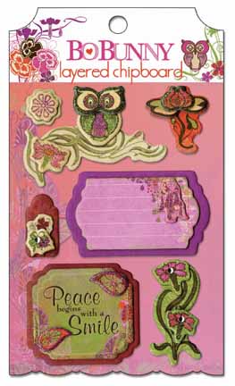 Bo Bunny Garden Girl Layered Chipboard