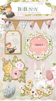 Bo Bunny Garden Grove Layered Chipboard