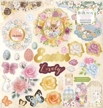 Bo Bunny Garden Grove 12x12 Chipboard