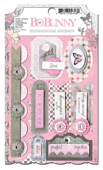 Bo Bunny Isabella Dimensional Stickers