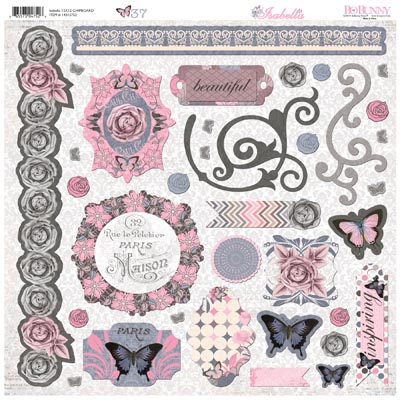 Bo Bunny Isabella 12x12 Chipboard