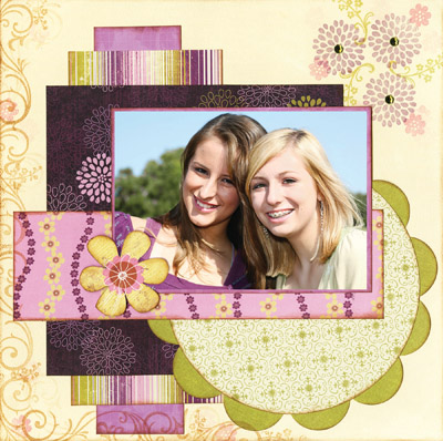 Bo Bunny Jazmyne Stamps layout