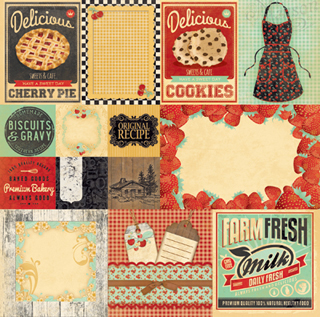 Back to Basics Collection, Smoochable Love Spell, scrapbook paper (Bo  Bunny)<br><font color=red>50