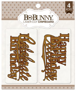 Bo Bunny Laser Cut Chipboard Celebrate