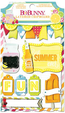 Bo Bunny Lemonade Stand Layered Chipboard