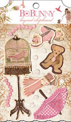 Bo Bunny Little Miss Layered Chipboard