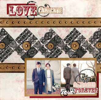 Bo Bunny Love & Lace layout