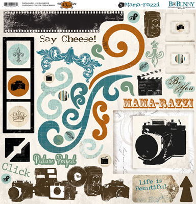 Bo Bunny Mama-Razzi Chipboard