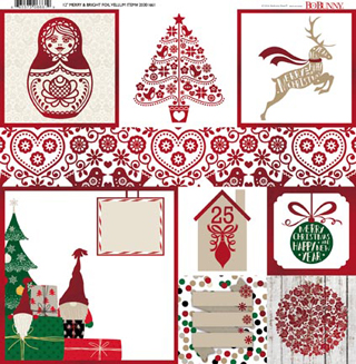 Bo Bunny Merry & Bright Foil Vellum