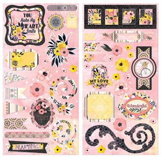 Bo Bunny Petal Lane Chipboard