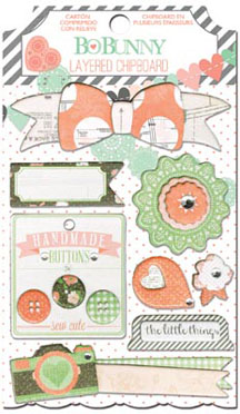 Bo Bunny Pincushion Layered Chipboard