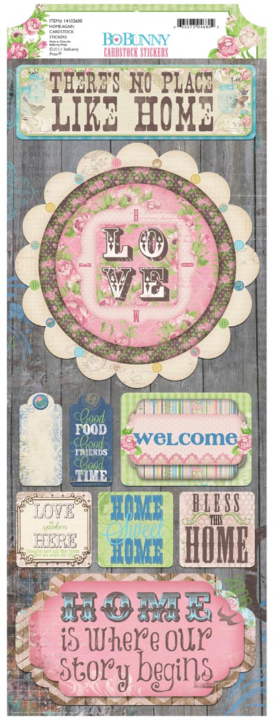 Bo Bunny Prairie Chic Home Again CS Sticker