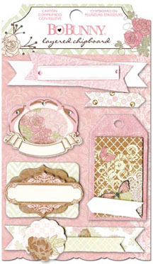 Bo Bunny Primrose Layered Chipboard