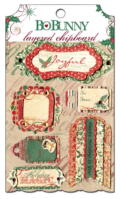 Bo Bunny Rejoice Layered Chipboard