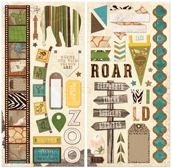 Bo Bunny Safari Chipboard