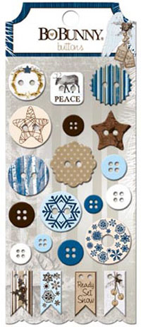 Bo Bunny Sleigh Ride Buttons