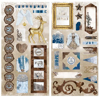 Bo Bunny Sleigh Ride Chipboard