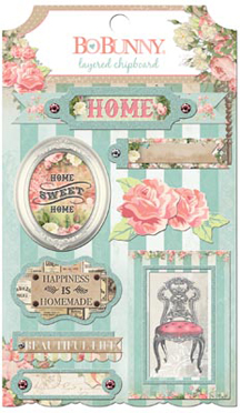 Bo Bunny Soiree Layered Chipboard