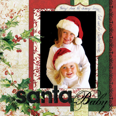 Bo Bunny St. Nick layout Santa Baby